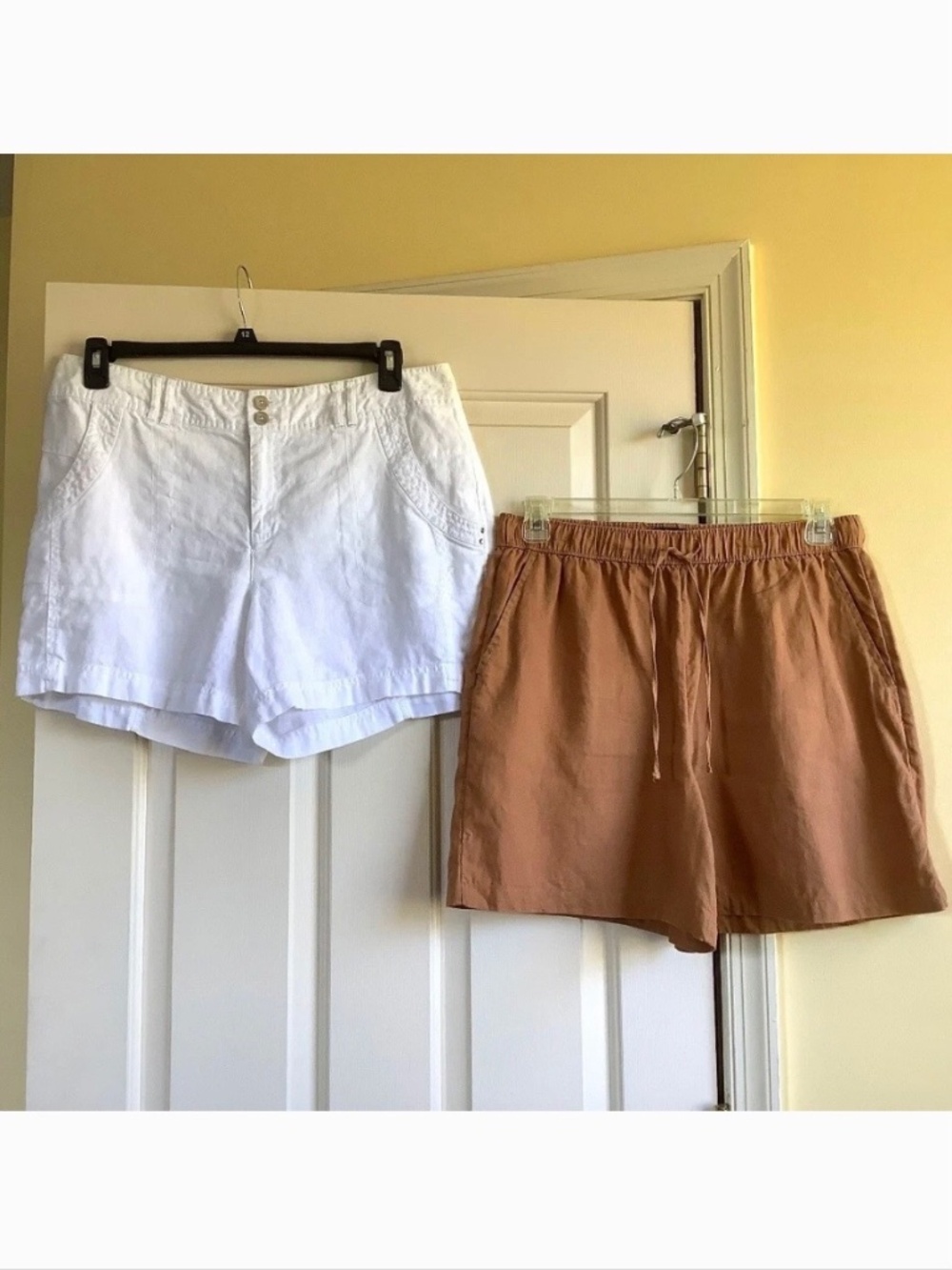 Linen Shorts Bundle I.N.C & Tahari White Tan SZ 12/ Large